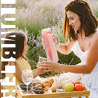 Kodrine Glass Tumbler with Lid and Straw, 24 oz, Iced Coffee Cup Boba Smoothie Cup, Home Office Tumblers, Pink