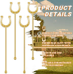6 Inch Derby Drink Plastic Stirrers Swizzle Sticks for Cocktails Coffee Reusable U Shaped Horseshoe Drink Stirrers for Coffee Beverage Party Bar Weddings Events(Gold,30 Pcs)