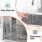 Stainless Steel Cooling Racks Set of 2, Homikit 11.6”*9.1” Heavy Duty Wire Baking Rack for Cooking Roasting Grilling Bacon Cake Cookies, Non Toxic & Rust Free