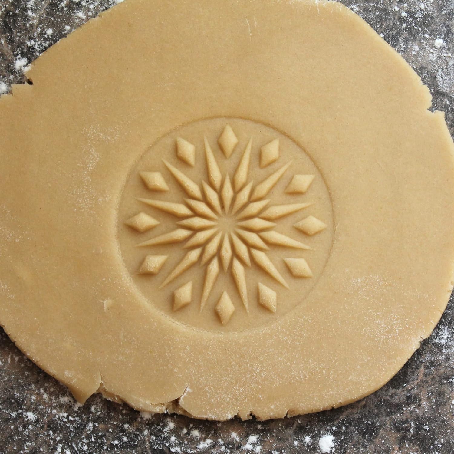Wood Cookie Stamp, 2.5 Inch (Diamond Mandala CS-042)