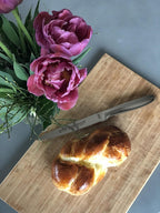 Premium Stainless Steel Challah Bread Knife - 4" Serrated Blade and Elegant Silver Handle - Perfect for Shabbat, Jewish Holidays