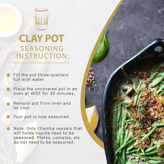 Authentic Chamba Oval Platter with Handles - Elegant, All-Natural Black Clay Roasting Pan for Baking, Roasting and Serving - Stovetop & Oven Safe – Handmade in Colombia – 8 Inches Long