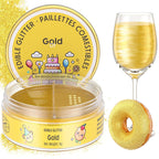 Nomeca Edible Glitter for Drinks Cakes, 8 grams Food Grade Luster Dust Sprinkles Glitter for Cake Decorations, DIY Cocktails, Beverages & Cake Decorating, Dessert Cake Topper (1-Glod)