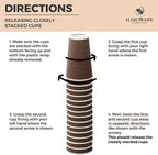 [100 SET]Harvest Pack 12 oz Disposable Coffee Cups, Insulated Ripple Double-Walled Paper Cups with Lids, Brown Geometric, Leak-Proof Drinking Cups for Tea Hot Chocolate Drinks To go coffee cups