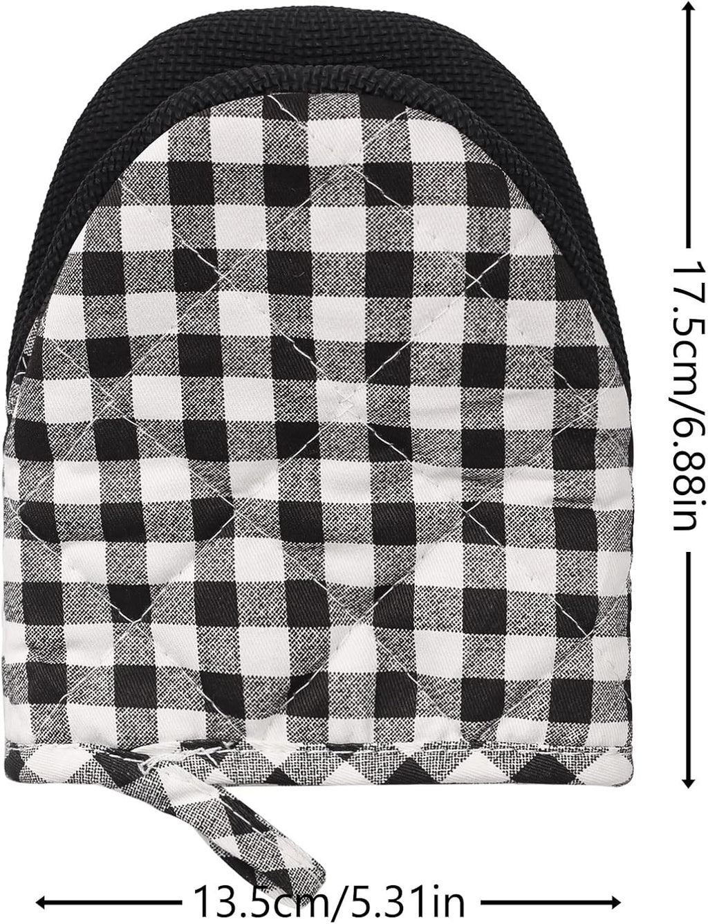 1 Pair Short Oven Mitts, Heat Resistant Silicone Kitchen Mini Oven Mitts for 500 Degrees, Non-Slip Grip Surfaces and Hanging Loop Gloves, Baking Grilling Barbecue Microwave Machine Washable