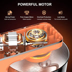 10-Speed Stand Mixer with 8-in-1 Splash Guard, Tilt-Head, 6QT Stainless Steel Bowl+Dishwasher-Safe Dough Hook/Whisk/Beater/Spatula for Baking Bread, Cakes, Cookies, Orange