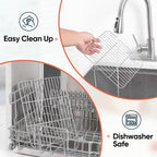 2 Pack Small Baking Cooling Racks, Homikit 9.7 * 7.5 Inch Stainless Steel Wire Rack for Cooking Roasting Grilling, Fit for Toaster Oven Pan, Non-toxic & Heavy-Duty