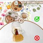 Watercolor Floral Meadow Coffee Mat Absorbent Dish Drying Mat for Kitchen Counter Hide Stain Rubber Backed Coffee Bar Accessories Fit Under Espresso Machine, 15.7 x 23.6 Inch