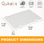 2PCS Cooling Racks for Cooking and Baking -11.65''x16.85''Heavy Duty Stainless Steel Wire Rack for Baking, Grilling, Roasting - Oven & Dishwasher Safe - Fits Half Sheet Pan（Silver）