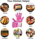 CZSYZCZS Extreme Heat Resistant Oven Gloves - 932F - Cooking Gloves for BBQ, Grilling, Baking,Cutting, Smoker Fireplace