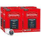 Community Coffee Signature Blend 96 Count Coffee Pods, Dark Roast, Compatible with Keurig 2.0 K-cup Brewers(Pack of 4,24 Count Total)