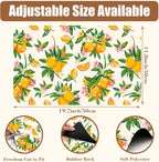 Dish Drying Mat Orange Fruit Floral Coffee Bar Mat for Countertop Absorbent Hide Stain Rubber Backed Dish Drainer Rack Pad Espresso Machine Dining Room Decoration 11.8 x 19.7 Inch