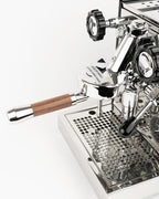 LILQ 58mm Bottomless Naked 2 Ears Portafilter Compatible with E61 Grouphead Machines– Includes 18–20g Basket (WalnutV2Fusion, 58mm For E61)