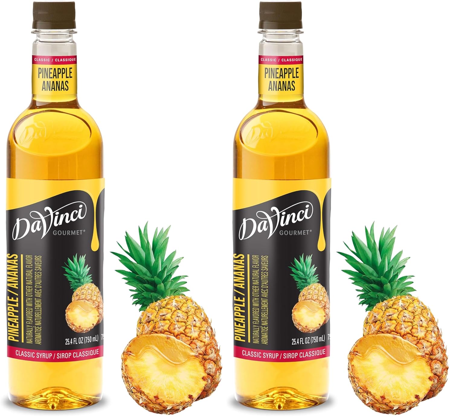 DaVinci Gourmet Classic Pineapple Syrup, 25.4 Fl Oz (Pack of 2)