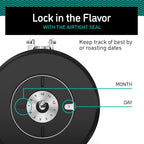 Coffee Gator Coffee Storage - 11oz Small Stainless Steel Tea and Sugar Containers - Stainless Steel Canisters with Date-Tracker, CO2 Valve for Freshness & Scoop - Silver