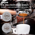 Yaomiao 2 Pieces 58.5mm Espresso Puck Screen, 1.7mm Thickness 150 Micrometre Reusable Barista Espresso Screen Stainless Steel Coffee Filter Mesh Plate for Bottomless Portafilter Filter Basket