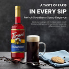 Raspberry, Strawberry, Peach Syrup - Fruit Flavors For Italian Soda Flavoring - 3 Pack with 3 Jimoco Pump Dispensers