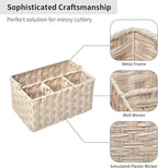 GRANNY SAYS Wicker Utensil Organizer, Silverware Caddy, Countertop Spoon and Fork Holder