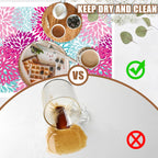 Pink Blue Chrysanthemum Flowers Dish Drying Mat for Kitchen Counter Coffee Bar Mat Hide Stain Absorbent Rubber Backed Drying Rack Pad Espresso Machine Coffee Bar Accessories 15.7 x 23.6 Inch