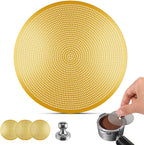 3 Pcs 58mm Espresso Puck Screen - 0.2mm Ultra Thin Espresso Puck, Metal Reusable Coffee Filter, Compatible with Espresso Machine 58mm Portafilter Basket (Golden)
