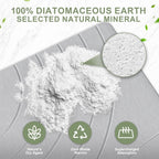 Large Stone Drying Mat for Kitchen Counter, 24" × 16" Diatomite Dish Drying Mat, Quick Dry Stone Mats, Ultra Absorbent Natural Diatomaceous Earth Mats for Dished, Bottles, Grey