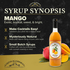 Liquid Alchemist Mango Syrup for Drinks - Real Ingredients Make our Mango Puree for Cocktails the Perfect Margarita Mix - Our Tropical Cocktail Syrup are Small Batch, Non-GMO & Vegan (25 oz)