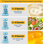 VIVOHOME 4.75 Quart Stand Mixer, 8 Speed Kitchen Electric Food Mixer, Household Stand Mixer for Baking, Cake, Bread with Beater, Dough Hook, Wire Whip and Egg Separator, Blue