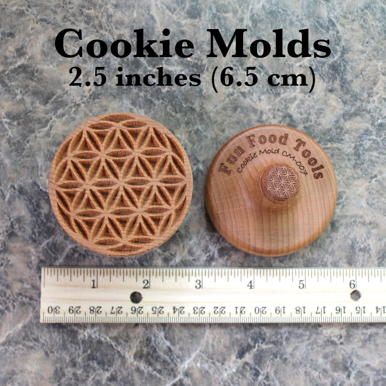Wood Cookie Stamp, 2.5 Inch (Seed of Life CS-007)