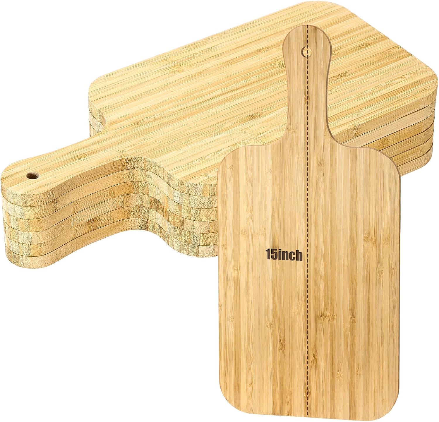 Lounsweer 6 Pcs Thicken Cutting Board Bulk Wood Board for Chopping Serving Charcuterie Material for Laser Engraving Mother' Day Wedding Housewarming Gift