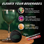 MONÉGASQUE Emerald Green Edible Glitter for Drinks 10g – Green Edible Glitter for Cakes & Cocktails – Halloween Food Coloring Spray for Cake Decorations – Drink Shimmer Powder – Cake Sprinkles