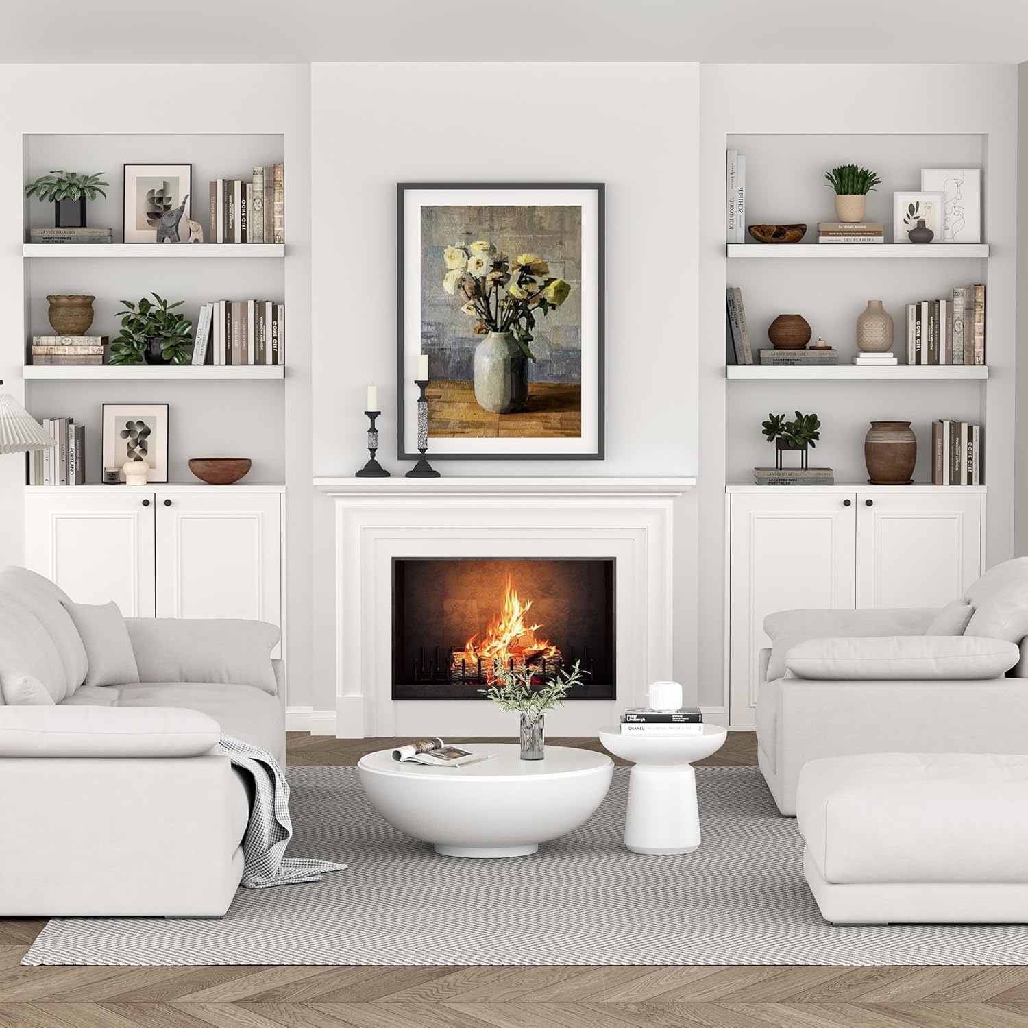 Vivelove 10 inch Deep Wall Shelves 36 inche Long, 1.8 Thick Single Floating Shelf Wall Mounted, Heavy Duty 70 lbs Shelves for Bedroom, Books, Living Room, Kitchen, Office Modern Farmhouse Decor, White