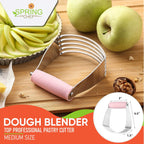 Spring Chef Medium Size Dough Blender For Baking, Stainless Steel Dough Cutter Tool, Manual Pastry Cutter Tool with Sharp & Thick Blades, Dishwasher Safe Pastry Blender for Easy Mixing - Pink Lemonade