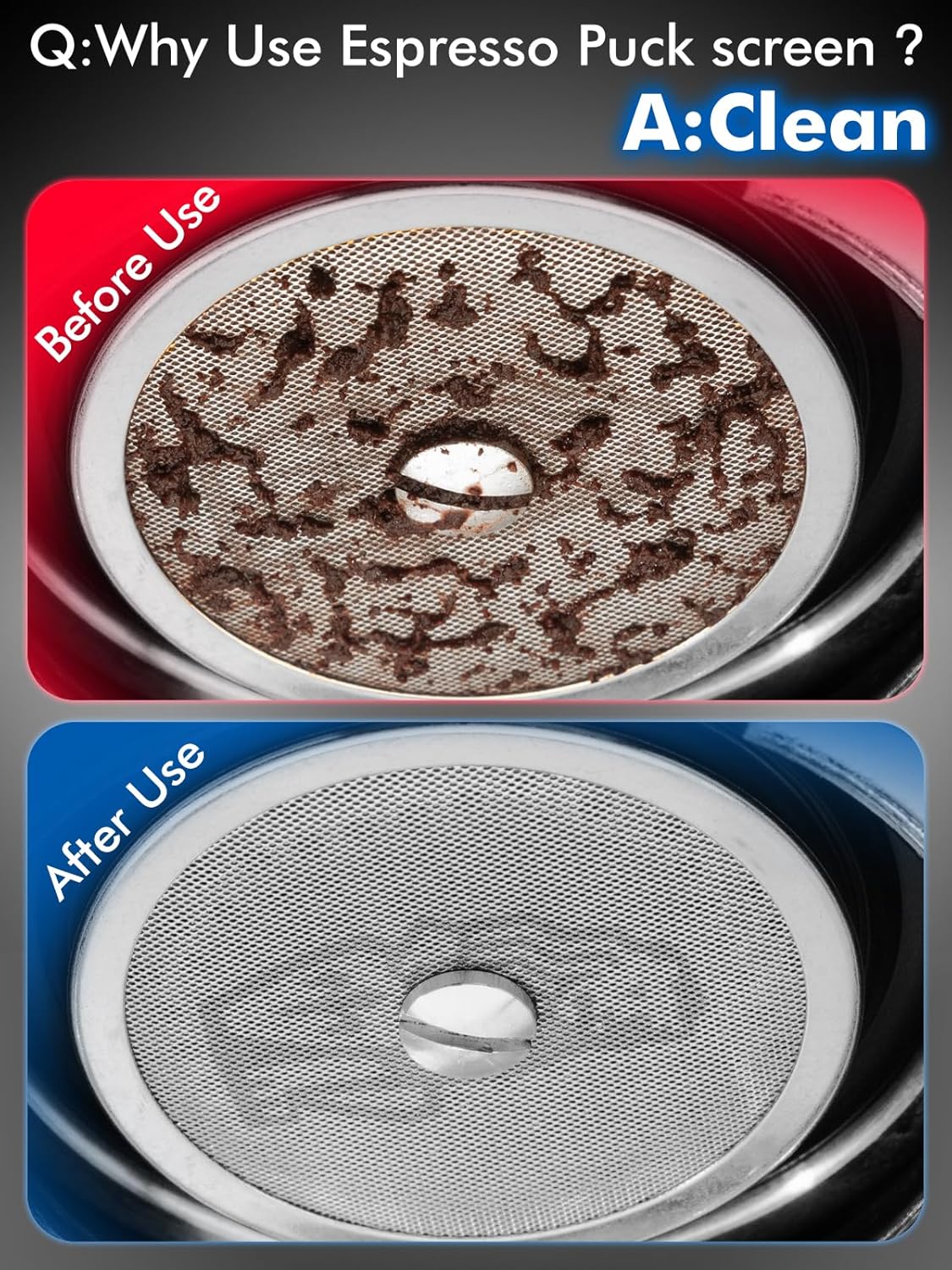 2 pack 53.35mm Espresso Puck Screen, 0.9mm 150μm Ultra Thin Coffee Espresso Filter Screen - Mesh Reusable Filter for Espresso Portafilter Filter Basket 54mm