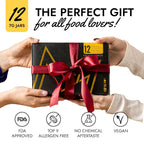 MONÉGASQUE Luster Dust Edible Glitter for Drinks 12 Pcs Set – Best Gift Idea for Bakers – Bakers Gift Set for Cake Decorations – Edible Glitter for Cakes & Cocktails – Cake Decorating Supplies