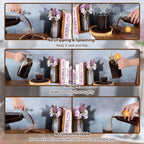 Cold Brew Coffee Maker Pitcher, 64 Oz Heavy Duty Wide Mouth Glass Mason Jar pour spout Lid with Stainless Steel Filter for Iced Coffee, Ice Lemonade, Fruit Drinks, Sun Tea