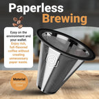 HEXNUB Reusable Coffee Filter for Fellow Stagg XF - Stainless Steel Paperless Pour Over Brewing, Sustainable Mesh Filter for Fellow Coffee Makers