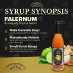 Liquid Alchemist Falernum Syrup for Cocktails - Real Ingredients Make our Falernum Cocktail Syrup a Great Mixer for any Tiki Drink - Our Drink Mixer is Non-GMO Gluten Free & Vegan (12.7 oz)