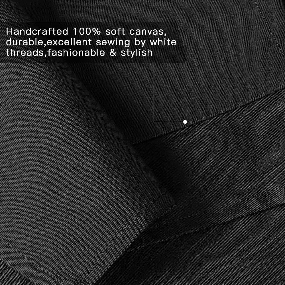 Mignongirl Crossback Apron with Pockets x2,Split Apron with Adjustable Straps,M-XXL