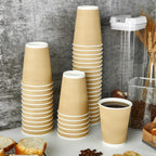 12 OZ Coffee Cups, 80 Count Insulated Ripple Wall Paper Hot Coffee Cups for Hot Beverage