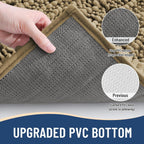 Arotive Luxury Chenille Bathroom Rug Mat, Extra Soft Thick Absorbent Shaggy Bath Rugs, Non-Slip Machine Wash Dry, Plush Bath Mats for Bathroom, Shower and Tub, 45x27, Camel