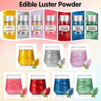 Edible Silver Glitter for Drinks, Food Grade 10g Silver Sprinkles Cake Decorating Supplies, Edible Luster Dust for Cocktail Beverages,Halloween Food Coloring Shimmer Powder for Baking,Cake Cupcakes Cookies Drinks Eggs Candy Strawberries Decorations