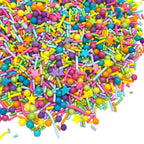 Manvscakes, pink sprinkles, valentines, cake sprinkles, gluten free, cookies, chocolate, fondant, princess topping, ice cream, edible, dessert decoration (Rainbow)