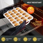 24 Cups Silicone Muffin Pan with Metal Reinforced Frame Mini Size Cupcake Pan Tray Egg Bites Silicone Circle Cookie Molds Muffin Tin Tart Pans Non Stick Toxic Oven Safe Baking Sheet Set