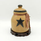 CVHOMEDECO. Rustic Vintage Rosewood Circular Display Stand Vase Pot Base Fishbowl Pedestal Stand.