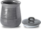 Hasense Coffee Canister with Airtight Lid, Porcelain Food Storge Container for Kitchen, Large Cookies Jar for Countertop, Ideal for Coffee Bean, Flour, Sugar, Cereal, 80 FL OZ(Grey)