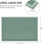 dish drying mat - 18" x 12" Green silicone drying mat , kitchen counter dish drying mats,rubber dish drying mat, Applies to bar mat、coffee mat