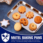 Mimorou 12 Pcs Baking Sheet Stainless Steel Cookie Small Metal Sheet Pans Professional Rectangle Oven Trays Kitchen Baking Cooking Oven and Toaster, Dishwasher Safe