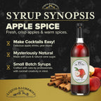 Liquid Alchemist Apple Spice Syrup for Cocktails - Real Ingredients Make our Apple Syrup for Drinks Perfect for a Fall Themed Old Fashioned Mix (12 oz)