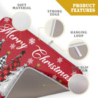 Merry Christmas Dish Drying Mats for Kitchen Counter 18x24 Inch Christmas Tree Snowflake Mat Xmas Buffalo Plaid Dish Rack Mat Reversible Absorbent Dishes Pad Kitchen Accessories for Counter tops