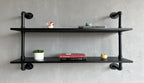 Floating Bookshelf Shelves Industrial Pipe Shelving Pipe Shelf Rustic Black Wall Shelves 36 Inch Farmhouse for Wall Mounted